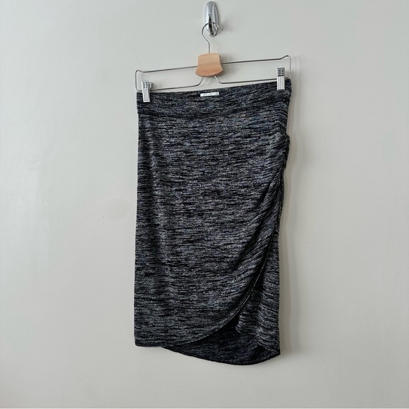 Aritzia-tyra tulip heather black mini skirt (Size:Small) - Picture 5 of 8